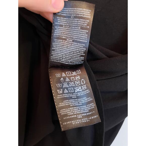 GUESS Ruched Sheer Mesh Long Sleeve Top - Picture 6 of 7